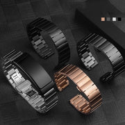 For Huawei Band 7 / B3 / Watch Fit Mini One Bead Butterfly Buckle Stainless Steel Watch Band(Silver)