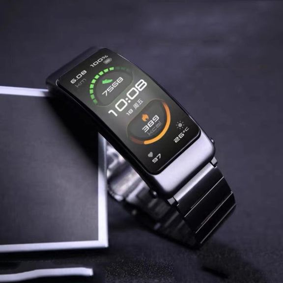 For Huawei Band 7 / B3 / Watch Fit Mini One Bead Butterfly Buckle Stainless Steel Watch Band(Silver)