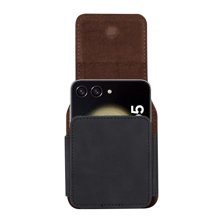 Skin Feel Leather Texture Waist Hanging Phone Case(Black) - Universal Leather Case by PMC TechLife | Online Shopping South Africa | PMC TechLife | Buy Now Pay Later Mobicred