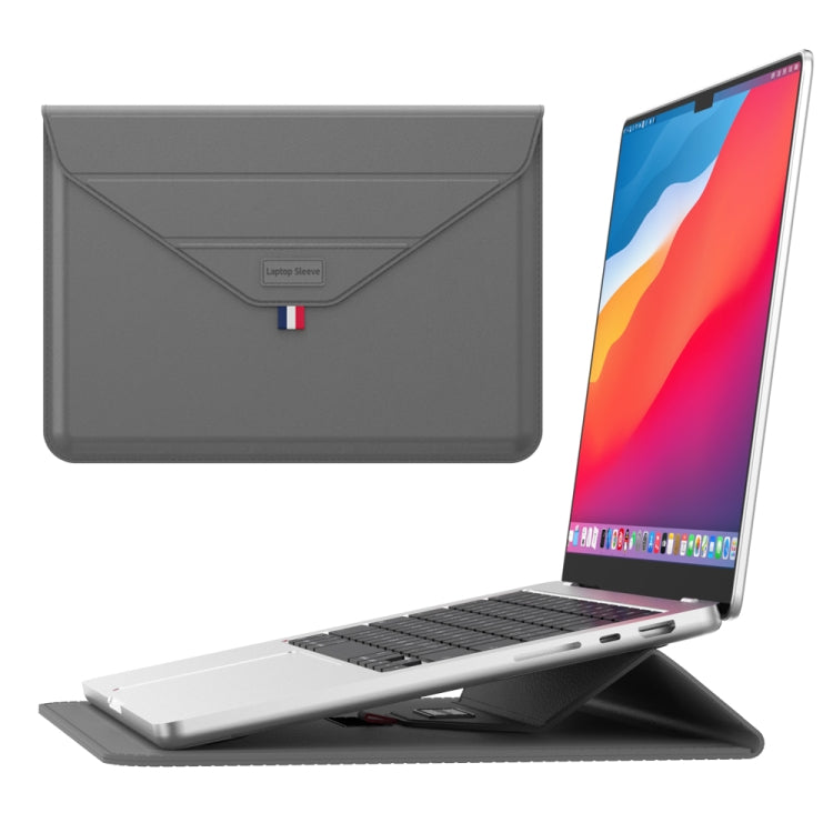 For 13/14 inch Envelope Holder Laptop Sleeve Bag(Grey) - 14.1 inch by PMC TechLife | Online Shopping South Africa | PMC TechLife | Buy Now Pay Later Mobicred