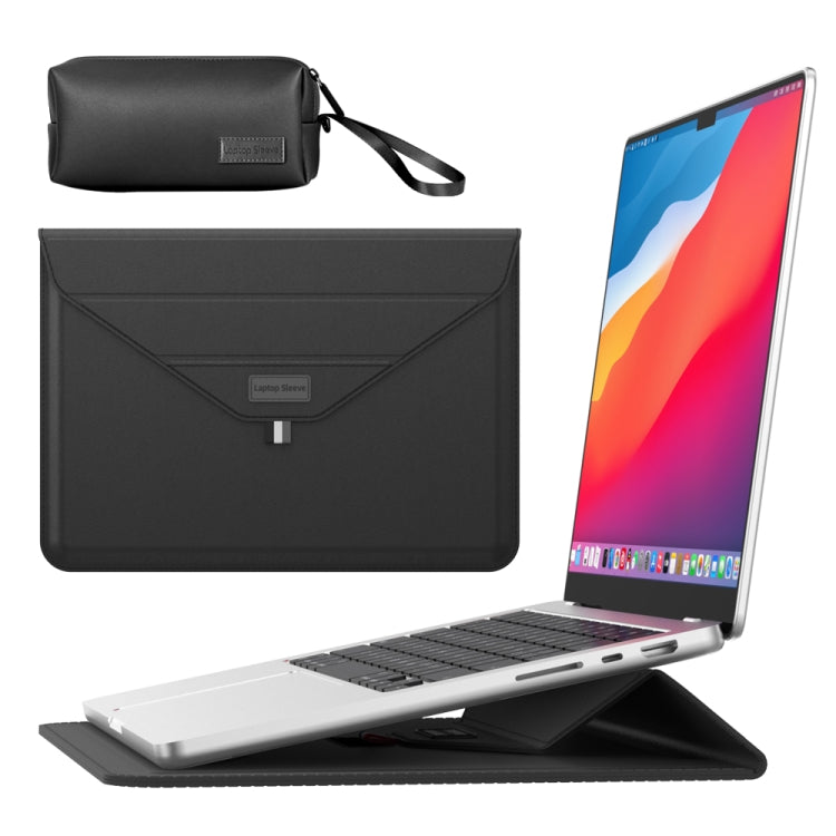 For 13/14 inch Envelope Holder Laptop Sleeve Bag with Accessories Bag(Black) - free shipping - PMC Jewellery - Order now!