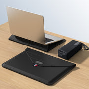 For 15.4/15.6/16.1 inch Envelope Holder Laptop Sleeve Bag with Accessories Bag(Black)