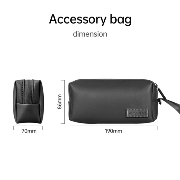 For 15.4/15.6/16.1 inch Envelope Holder Laptop Sleeve Bag with Accessories Bag(Black)