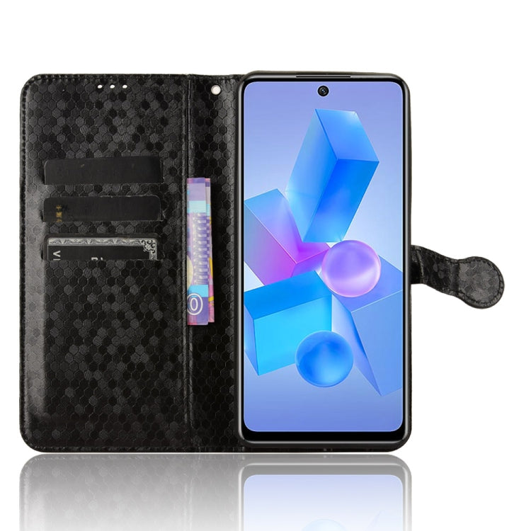 For Infinix Hot 40 / Hot 40 Pro 4G 2024 Honeycomb Dot Texture Leather Phone Case(Black) - Infinix Cases by PMC Jewellery | Online Shopping South Africa | PMC Jewellery | Buy Now Pay Later Mobicred