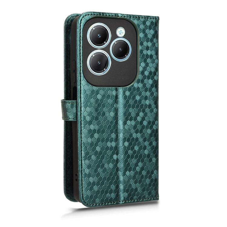 For Infinix Hot 40 / Hot 40 Pro 4G 2024 Honeycomb Dot Texture Leather Phone Case(Green) - free shipping - PMC Jewellery - Order now!