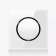 86mm Round LED Tempered Glass Switch Panel, White Round Glass, Style:Three Open Dual Control - Switch by PMC TechLife | Online Shopping South Africa | PMC TechLife | Buy Now Pay Later Mobicred