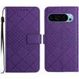 For Google Pixel 9 Rhombic Grid Texture Leather Phone Case(Purple) - Google Cases by PMC TechLife | Online Shopping South Africa | PMC TechLife | Buy Now Pay Later Mobicred