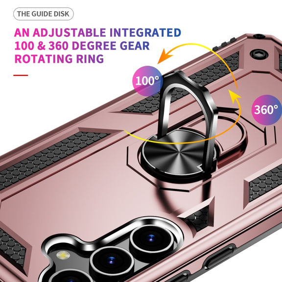 For Samsung Galaxy S24+ 5G Shockproof TPU + PC Phone Case(Rose Gold)