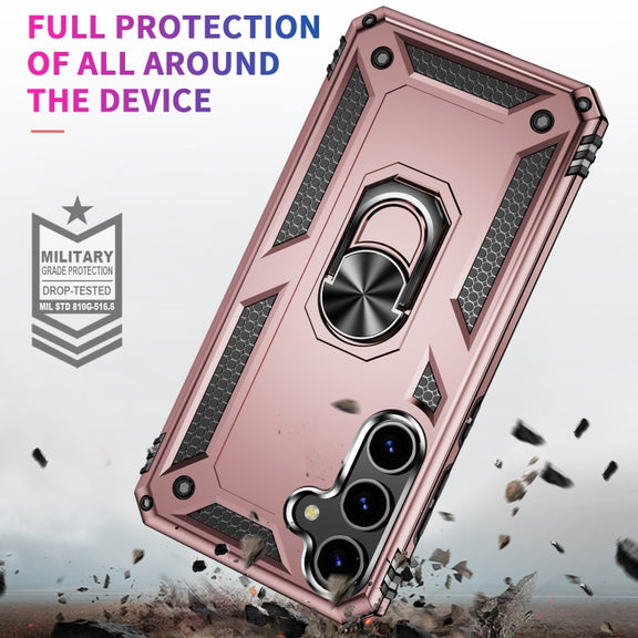 For Samsung Galaxy S24+ 5G Shockproof TPU + PC Phone Case(Rose Gold)