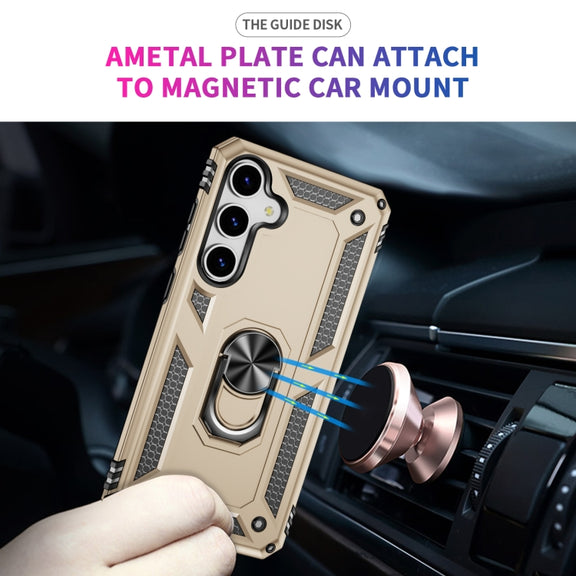 For Samsung Galaxy S25 5G Shockproof TPU + PC Phone Case(Gold)