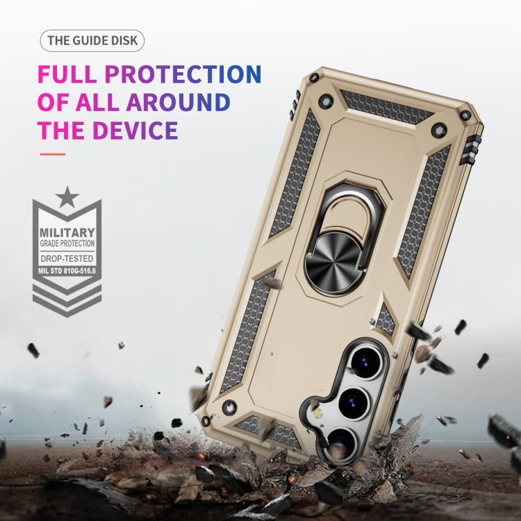 For Samsung Galaxy S25 5G Shockproof TPU + PC Phone Case(Gold)