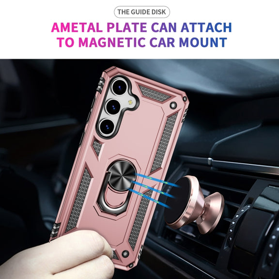 For Samsung Galaxy S25 5G Shockproof TPU + PC Phone Case(Rose Gold)