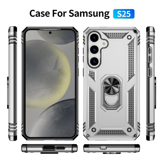 For Samsung Galaxy S25 5G Shockproof TPU + PC Phone Case(Silver)