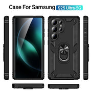For Samsung Galaxy S25 Ultra 5G Shockproof TPU + PC Phone Case(Black)