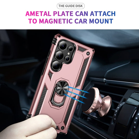 For Samsung Galaxy S25 Ultra 5G Shockproof TPU + PC Phone Case(Rose Gold)
