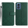 For Motorola Moto G Play 5G 2024 Rhombic Grid Texture Leather Phone Case(Green) - free shipping - PMC Jewellery - Order now!