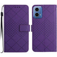 For Motorola Moto G Stylus 5G 2024 Rhombic Grid Texture Leather Phone Case(Purple) - free shipping - PMC Jewellery - Order now!