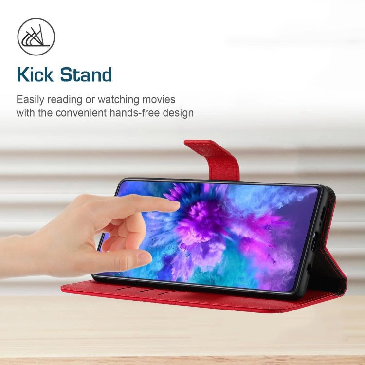 For Motorola Moto G Stylus 5G 2024 Rhombic Grid Texture Leather Phone Case(Red) - Motorola Cases by PMC Jewellery | Online Shopping South Africa | PMC Jewellery | Buy Now Pay Later Mobicred