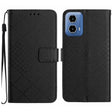 For Motorola Moto G Stylus 5G 2024 Rhombic Grid Texture Leather Phone Case(Black) - Motorola Cases by PMC Jewellery | Online Shopping South Africa | PMC Jewellery | Buy Now Pay Later Mobicred