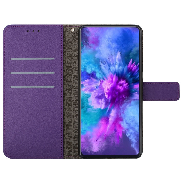 For Motorola Edge 5G 2024 Rhombic Grid Texture Leather Phone Case(Purple)