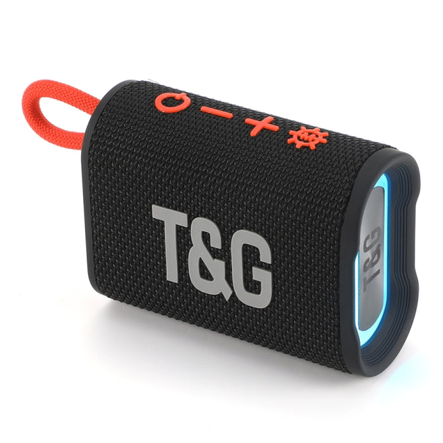 T&G TG396 Outdoor Portable Ambient RGB Light IPX7 Water-resistant Bluetooth Speaker(Black)