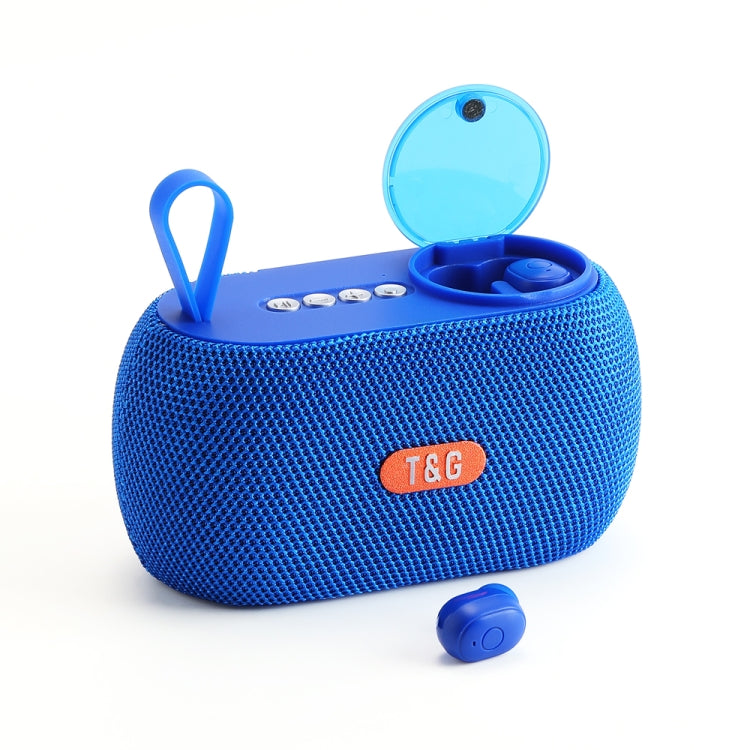 T&G TG810 2 in 1 Portable Outdoor Speaker + Mini Wireless Bluetooth Earphone(Blue) - free shipping - PMC Jewellery - Order now!