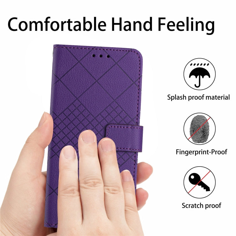 For Sony Xperia 10 VI Rhombic Grid Texture Leather Phone Case(Purple) - Sony Cases by PMC TechLife | Online Shopping South Africa | PMC TechLife | Buy Now Pay Later Mobicred