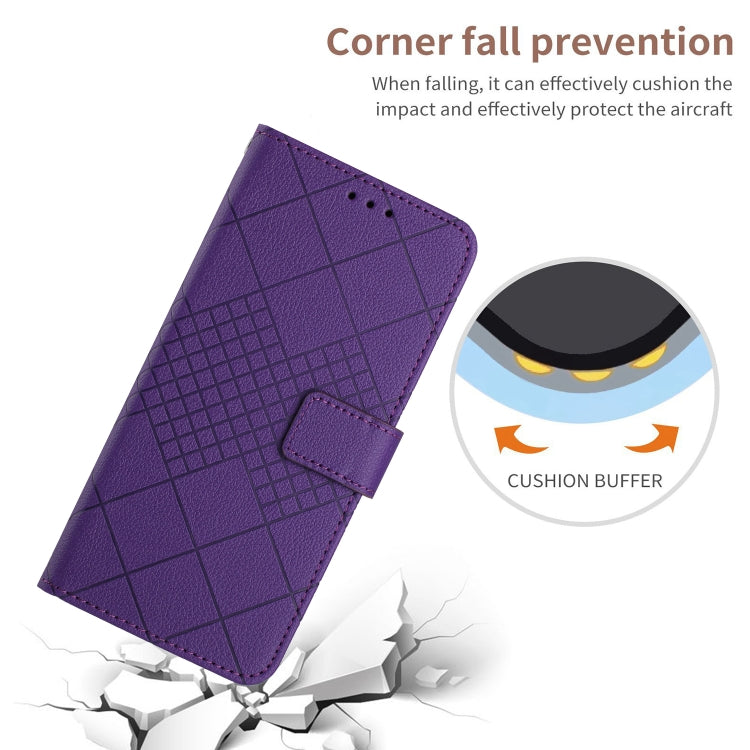 For Sony Xperia 10 VI Rhombic Grid Texture Leather Phone Case(Purple) - Sony Cases by PMC TechLife | Online Shopping South Africa | PMC TechLife | Buy Now Pay Later Mobicred