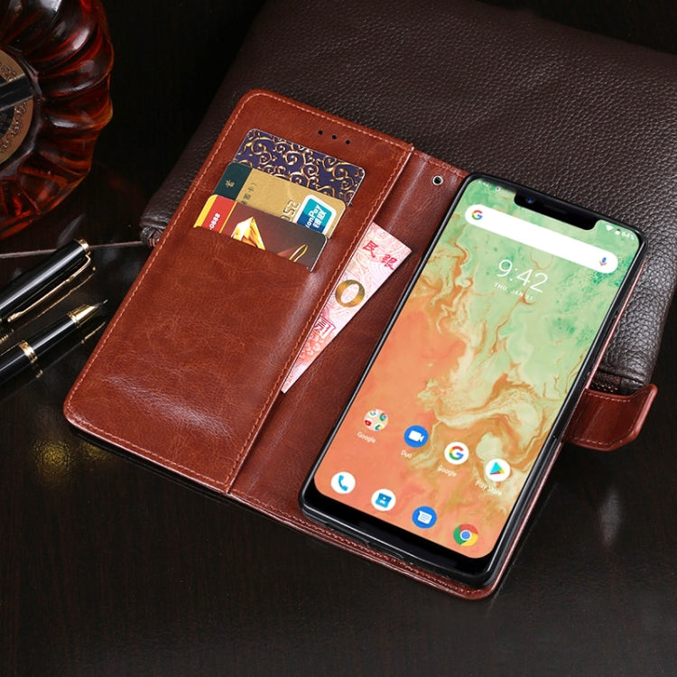 For UMIDIGI A3X idewei Crazy Horse Texture Horizontal Flip Leather Case with Holder & Card Slots & Wallet(Brown)
