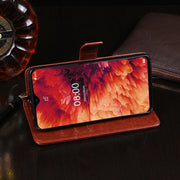 For Ulefone Note 8P idewei Crazy Horse Texture Horizontal Flip Leather Case with Holder & Card Slots & Wallet(Sky Blue)