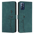 For Motorola Moto G Play 2024 Skin Feel Heart Embossed Leather Phone Case with Long Lanyard(Green) - Motorola Cases by PMC Jewellery | Online Shopping South Africa | PMC Jewellery | Buy Now Pay Later Mobicred
