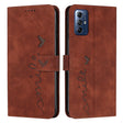 For Motorola Moto G Play 2024 Skin Feel Heart Embossed Leather Phone Case with Long Lanyard(Brown) - Motorola Cases by PMC Jewellery | Online Shopping South Africa | PMC Jewellery | Buy Now Pay Later Mobicred