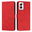 For Motorola Moto G Power 5G 2024 Skin Feel Heart Embossed Leather Phone Case with Long Lanyard(Red) - Motorola Cases by PMC Jewellery | Online Shopping South Africa | PMC Jewellery | Buy Now Pay Later Mobicred