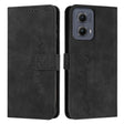 For Motorola Edge 5G 2024 Skin Feel Heart Embossed Leather Phone Case with Long Lanyard(Black) - Motorola Cases by PMC Jewellery | Online Shopping South Africa | PMC Jewellery | Buy Now Pay Later Mobicred