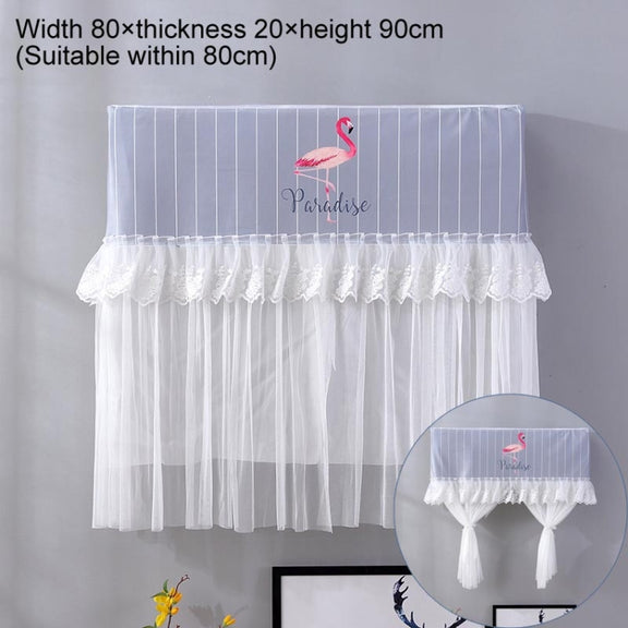 Do Not Take Dust-proof And Anti Direct Blowing Simple Wind Hanging Machine Air Conditioner Moon Cover, Size:Width 80 �� Thickness 20 �� Height 90cm(Striped Flamingo)