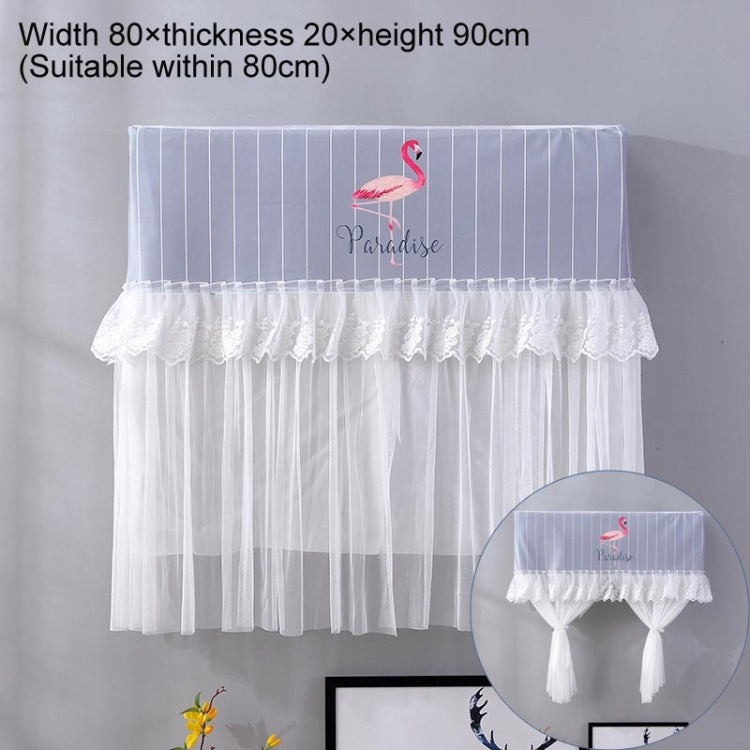 Do Not Take Dust-proof And Anti Direct Blowing Simple Wind Hanging Machine Air Conditioner Moon Cover, Size:Width 80 �� Thickness 20 �� Height 90cm(Striped Flamingo)