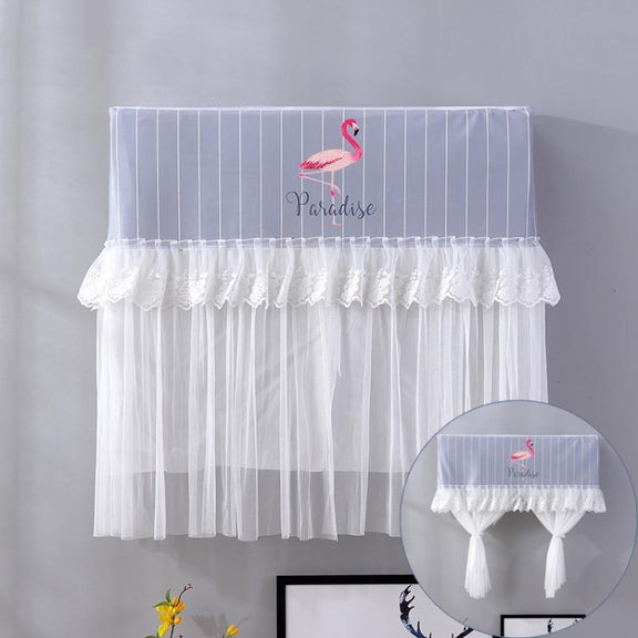Do Not Take Dust-proof And Anti Direct Blowing Simple Wind Hanging Machine Air Conditioner Moon Cover, Size:Width 80 �� Thickness 20 �� Height 90cm(Striped Flamingo)