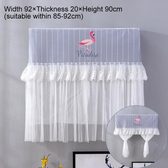Do Not Take Dust-proof And Anti Direct Blowing Simple Wind Hanging Machine Air Conditioner Moon Cover, Size:Width 92 �� Thickness 20 �� Height 90cm(Striped Flamingo)