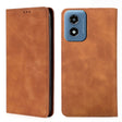 For Motorola Moto G Play 4G 2024 Skin Feel Magnetic Leather Phone Case(Light Brown) - Motorola Cases by PMC Jewellery | Online Shopping South Africa | PMC Jewellery | Buy Now Pay Later Mobicred