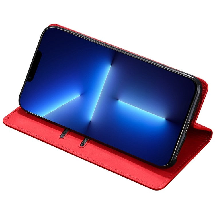 For Motorola Moto G Play 4G 2024 Skin Feel Magnetic Leather Phone Case(Red)