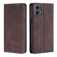For Motorola Edge 5G 2024 Skin Feel Magnetic Leather Phone Case(Dark Brown) - Motorola Cases by PMC Jewellery | Online Shopping South Africa | PMC Jewellery | Buy Now Pay Later Mobicred