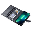 For iPhone 13 Pro Max ViLi GV Series MagSafe Magnetic Zipper Leather Phone Case(Black) - free shipping - PMC TechLife - Order now!