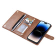 For iPhone 14 Pro Max ViLi GV Series MagSafe Magnetic Zipper Leather Phone Case(Brown) - free shipping - PMC TechLife - Order now!