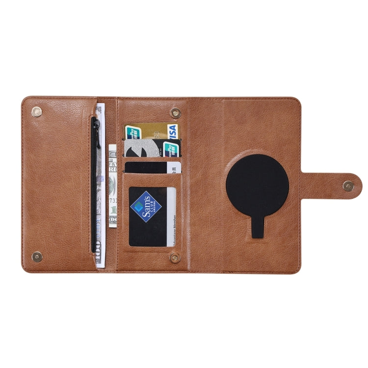 For iPhone 14 Pro ViLi GV Series MagSafe Magnetic Zipper Leather Phone Case(Brown) - free shipping - PMC Jewellery - Order now!