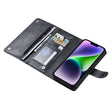 For iPhone 14 Plus ViLi GV Series MagSafe Magnetic Zipper Leather Phone Case(Black) - free shipping - PMC TechLife - Order now!