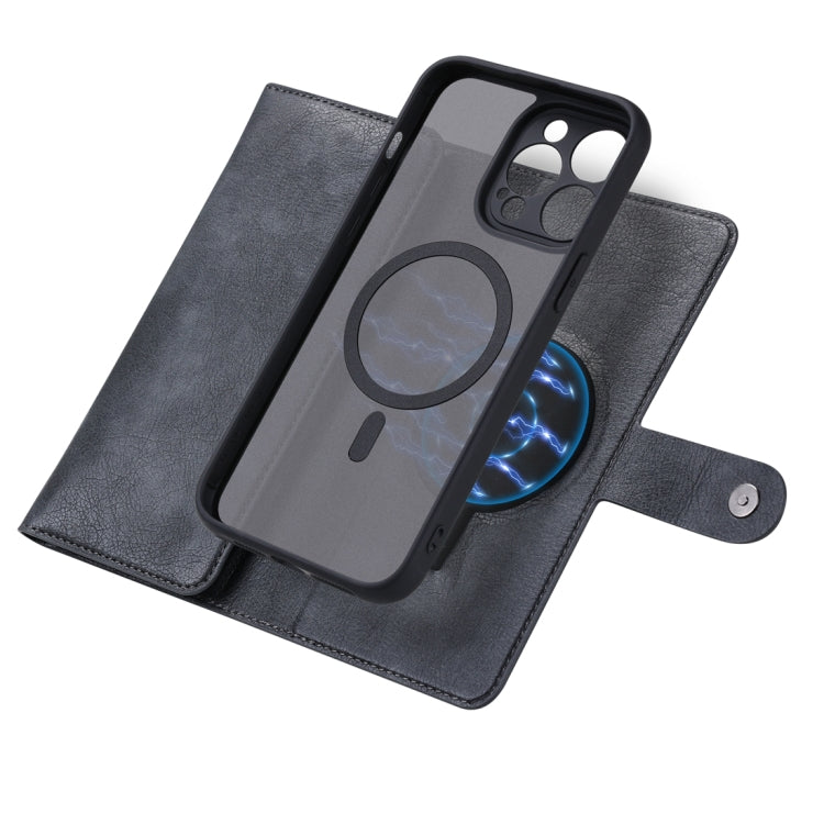 For iPhone 14 ViLi GV Series MagSafe Magnetic Zipper Leather Phone Case(Black)