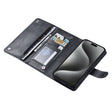 For iPhone 15 Pro Max ViLi GV Series MagSafe Magnetic Zipper Leather Phone Case(Black) - iPhone 15 Pro Max Cases by ViLi | Online Shopping South Africa | PMC TechLife | Buy Now Pay Later Mobicred