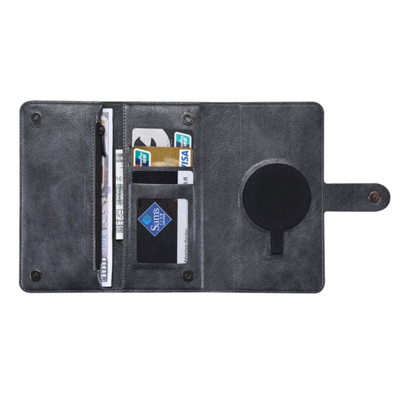 For iPhone 15 Pro Max ViLi GV Series MagSafe Magnetic Zipper Leather Phone Case(Black)