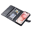 For iPhone 15 ViLi GV Series MagSafe Magnetic Zipper Leather Phone Case(Black) - iPhone 15 Cases by ViLi | Online Shopping South Africa | PMC TechLife | Buy Now Pay Later Mobicred