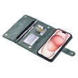 For iPhone 15 ViLi GV Series MagSafe Magnetic Zipper Leather Phone Case(Green) - free shipping - PMC TechLife - Order now!